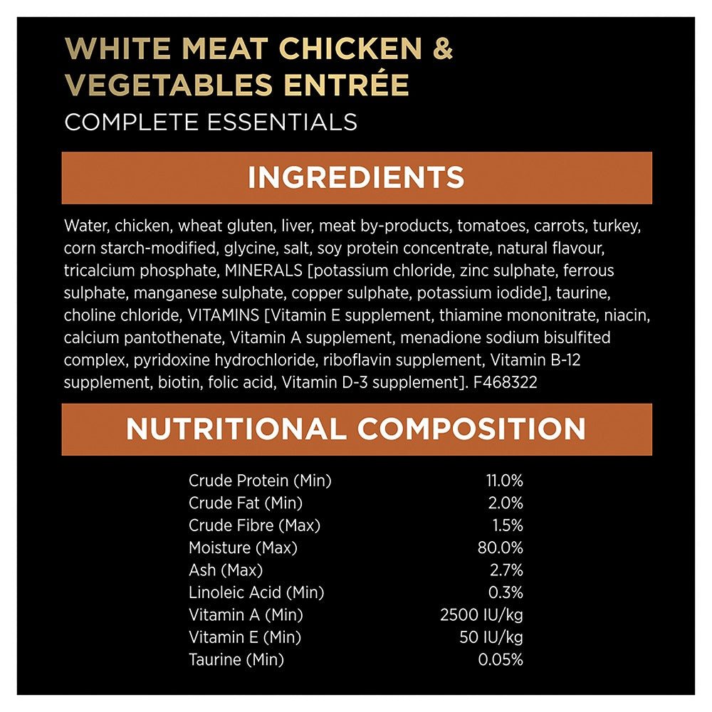 Pro Plan Complete Essentials Poultry Favouites Wet Cat Food 24x85g - PetPost Australia
