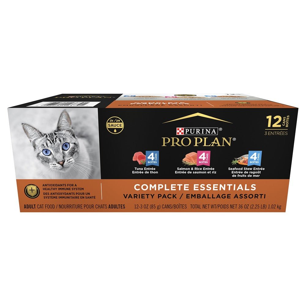 Pro Plan Complete Essentials Seafood Mix Wet Cat Food 12x85g - PetPost Australia