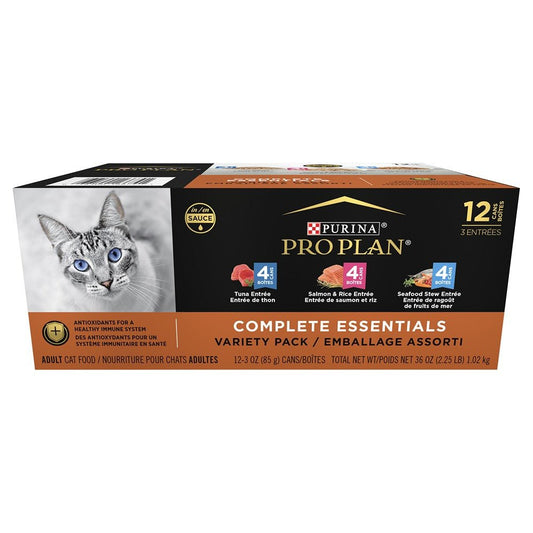 Pro Plan Complete Essentials Seafood Mix Wet Cat Food 12x85g - PetPost Australia