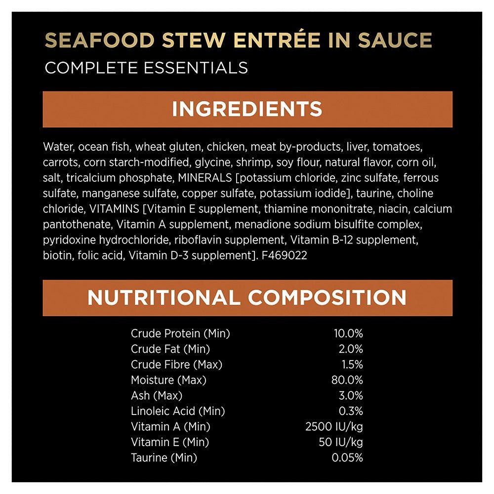 Pro Plan Complete Essentials Seafood Mix Wet Cat Food 12x85g - PetPost Australia