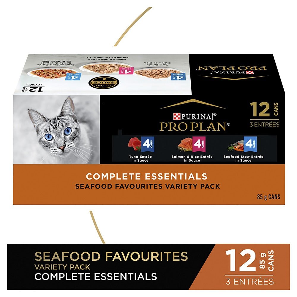 Pro Plan Complete Essentials Seafood Mix Wet Cat Food 12x85g - PetPost Australia