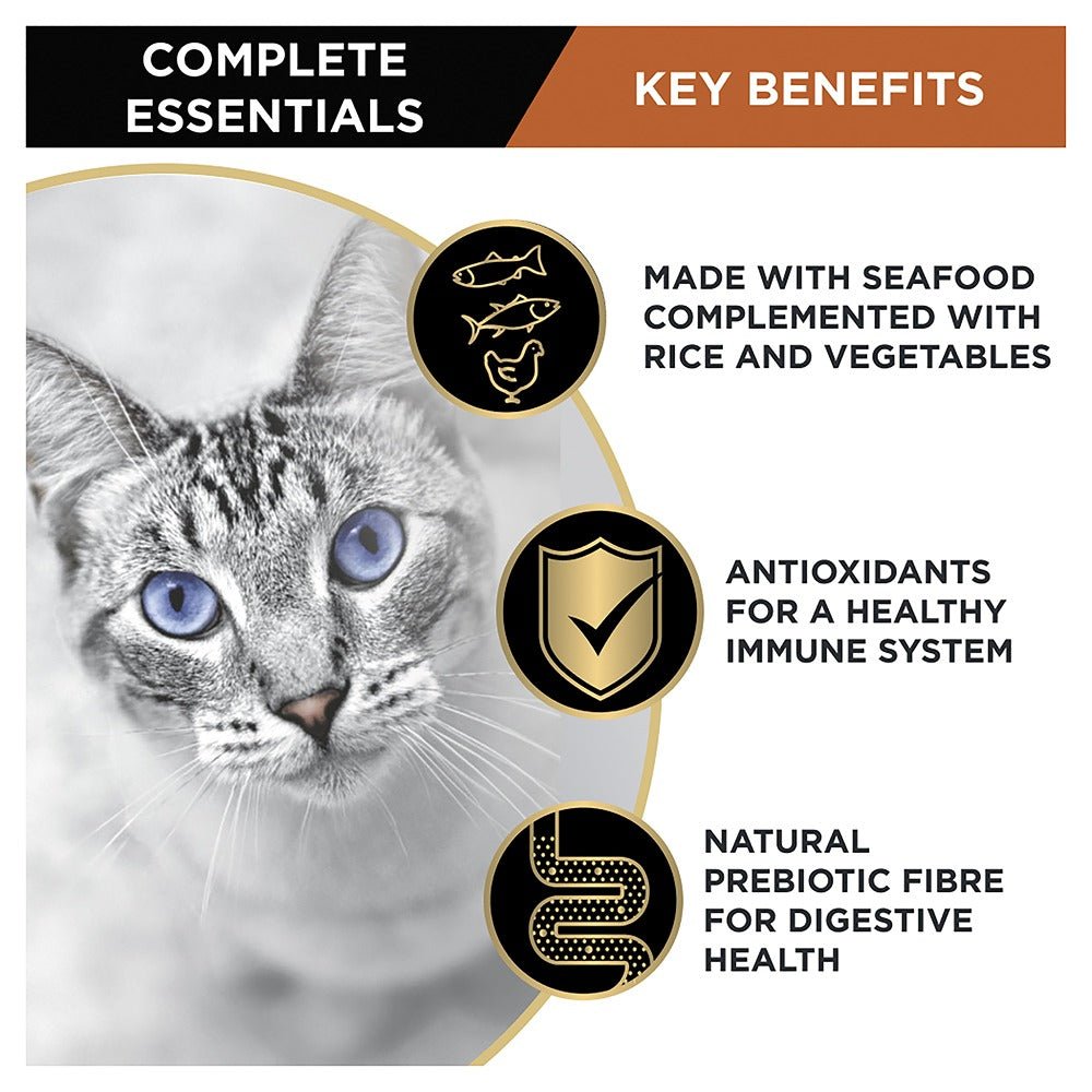 Pro Plan Complete Essentials Seafood Mix Wet Cat Food 12x85g - PetPost Australia