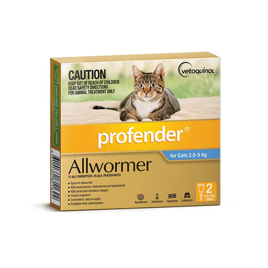 Profender Topical Allwormer 2.5-5kg Cat - PetPost Australia