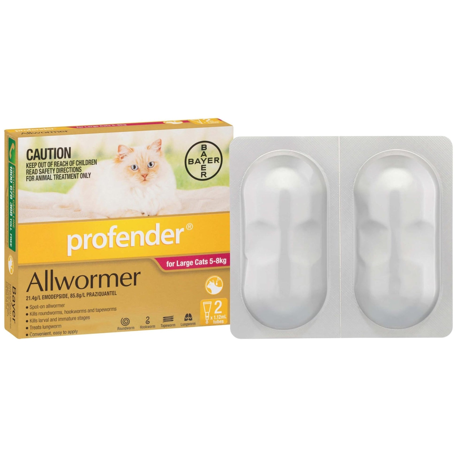 Profender Topical Allwormer 5-8kg Cat - PetPost Australia