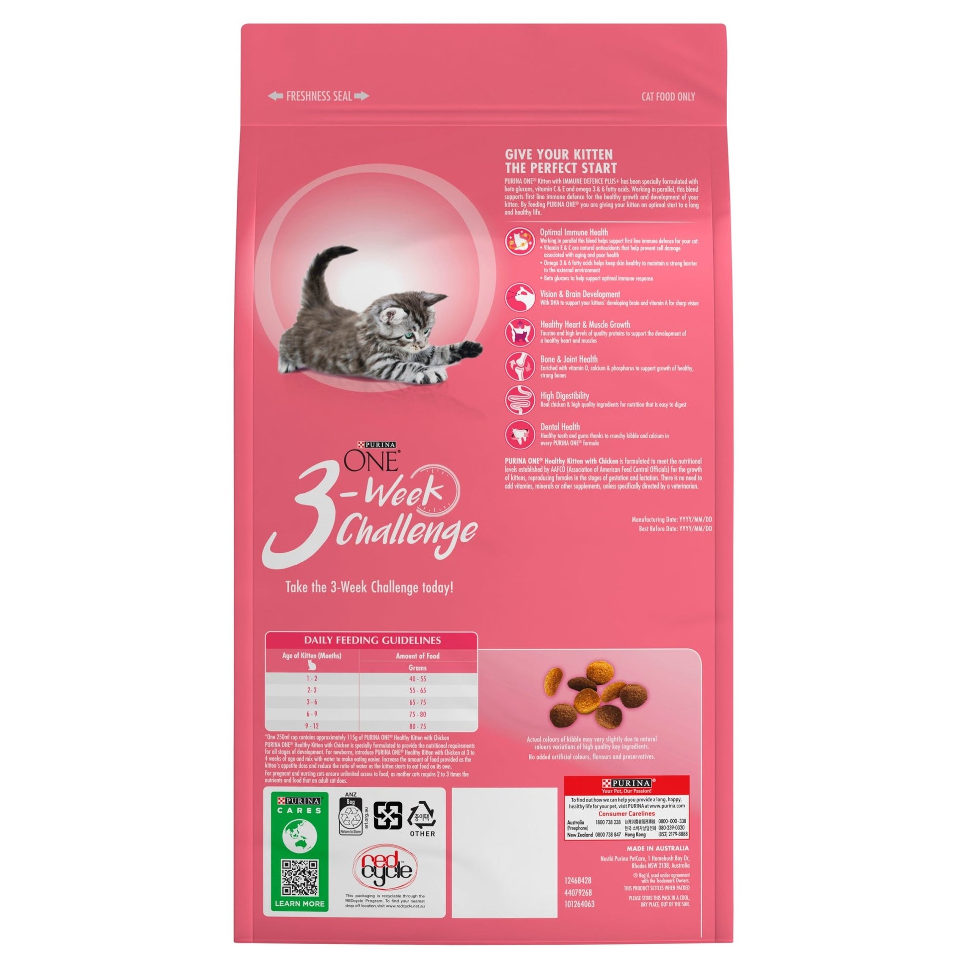Purina One Kitten Chicken Dry Cat Food 1.4Kg - PetPost Australia