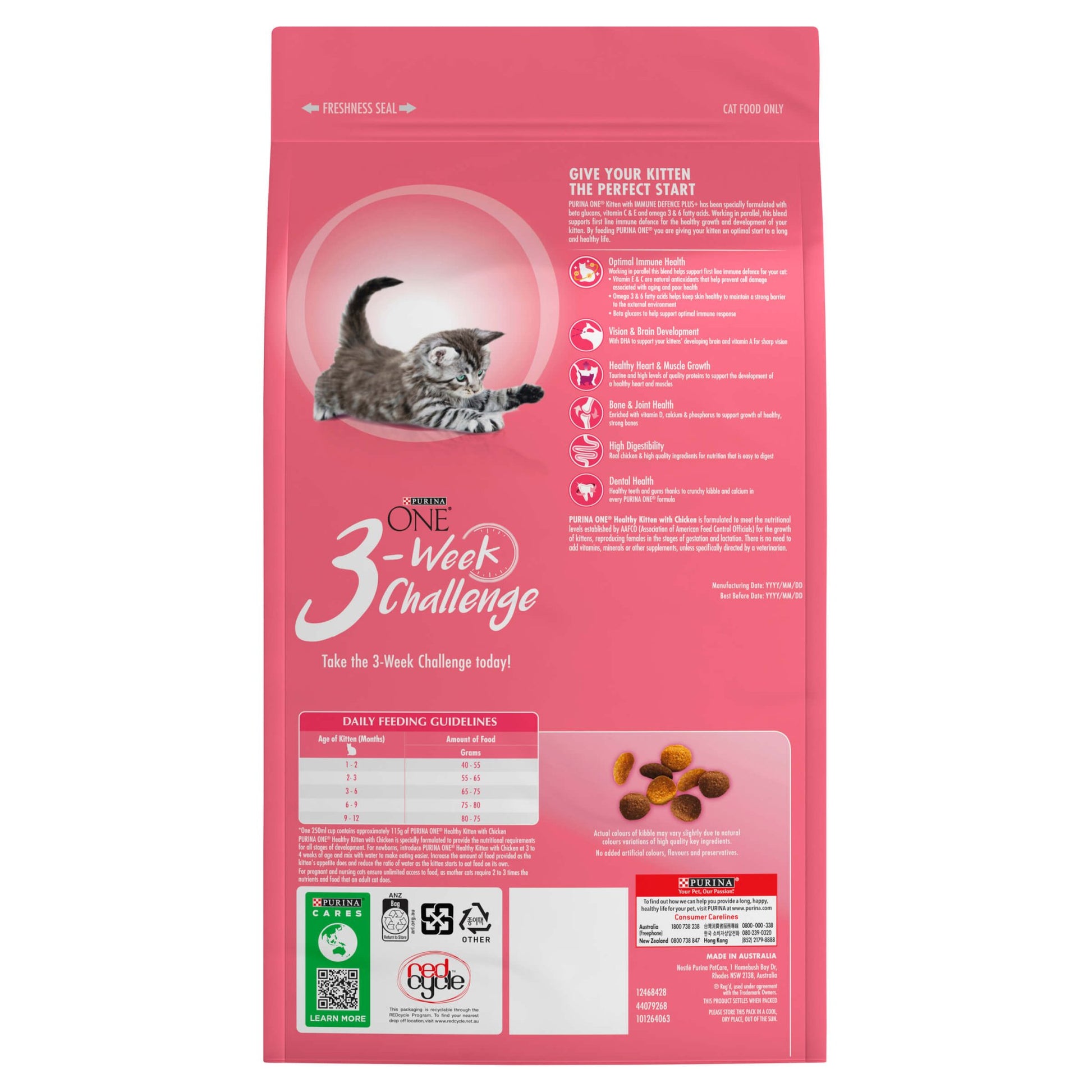 Purina One Kitten Chicken Dry Cat Food 1.4Kg - PetPost Australia