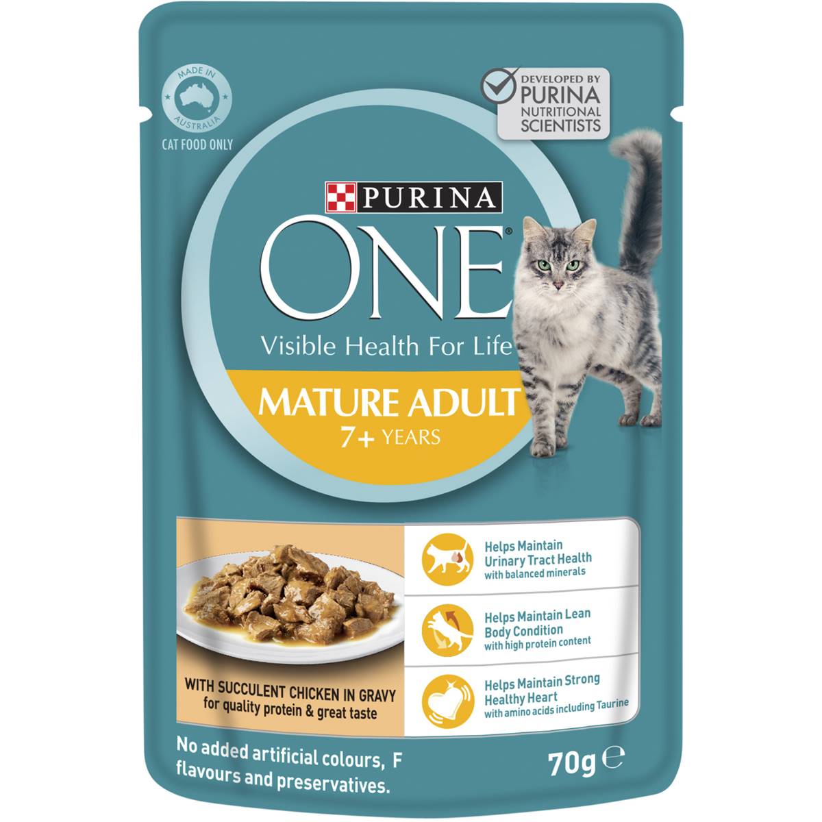 Purina One Senior 7+ Chicken Pouch Wet Cat Food - PetPost Australia