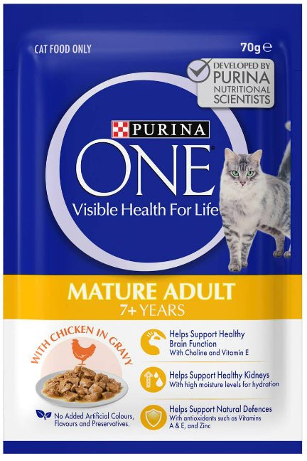 Purina One Senior 7+ Chicken Pouch Wet Cat Food - PetPost Australia