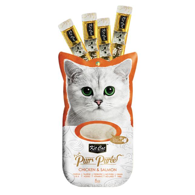 Purr Puree Chicken & Salmon Sachets Cat Treats - PetPost Australia