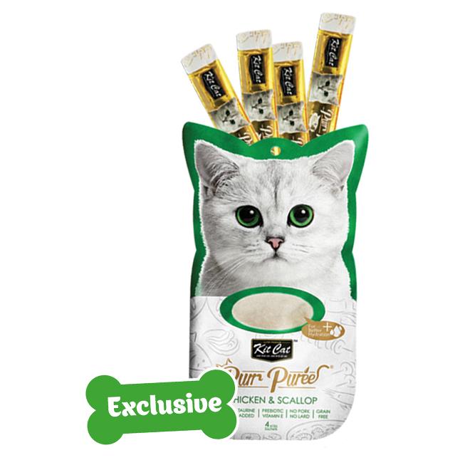 Purr Puree Chicken & Scallop Sachets Cat Treats 60g - PetPost Australia