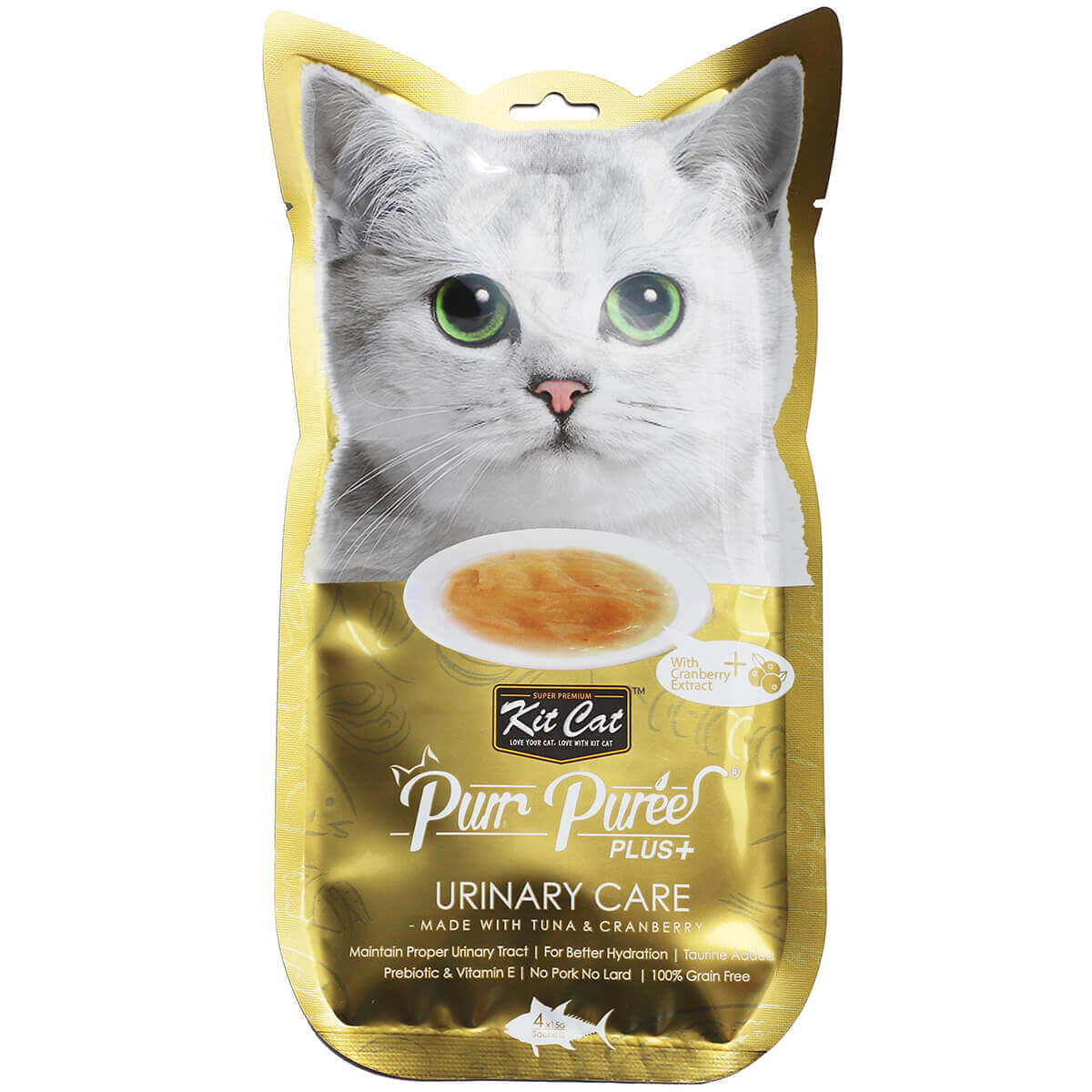 Purr Puree Plus+ Tuna & Cranberry Urinary Care Cat Treats 60g - PetPost Australia