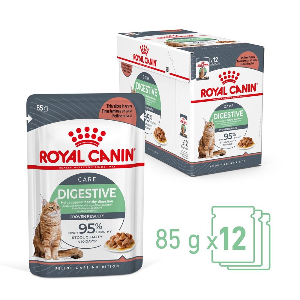 Royal Canin Digestive Care Gravy Adult Wet Cat Food 85g - PetPost Australia