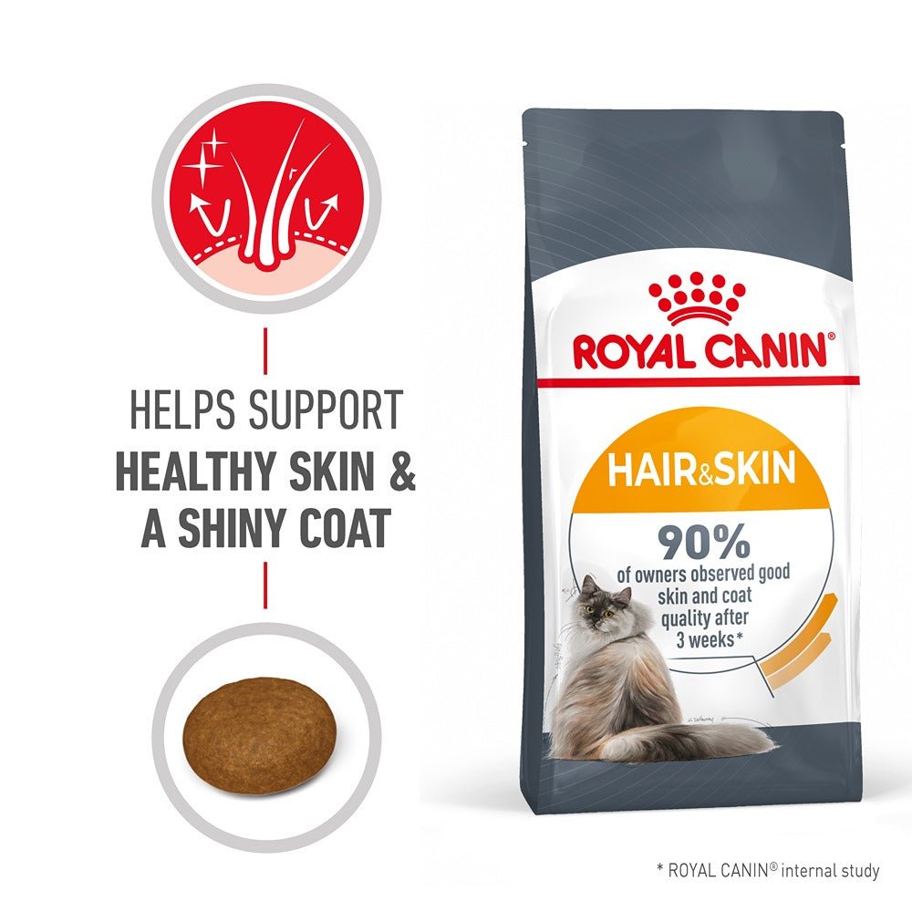 Royal Canin Hair & Skin Care Adult Dry Cat Food 2kg - PetPost Australia