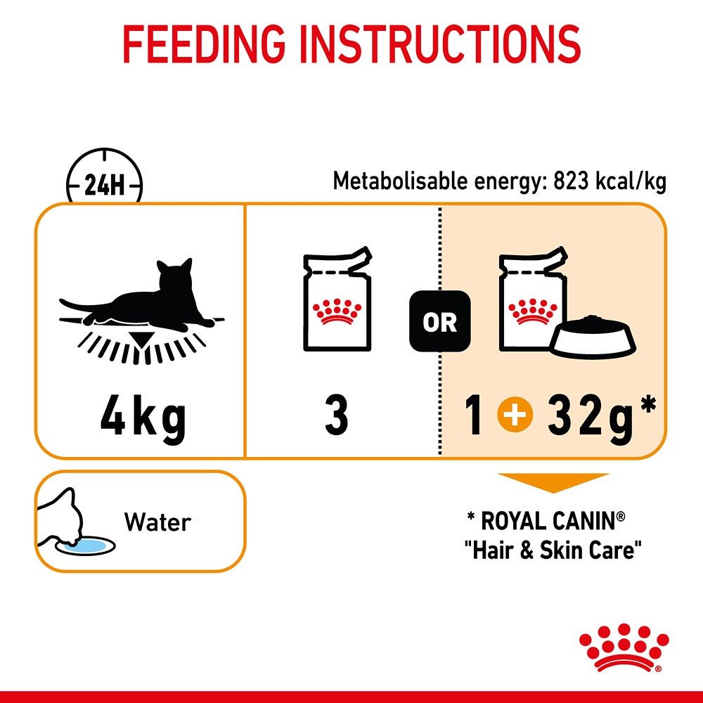 Royal Canin Hair & Skin Jelly Adult Wet Cat Food 85g - PetPost Australia