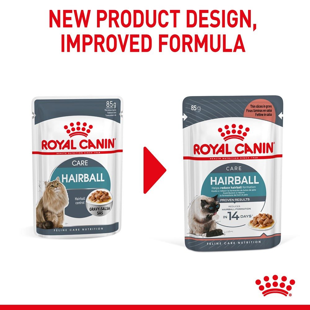 Royal Canin Hairball Care Gravy Adult Wet Cat Food 85g - PetPost Australia