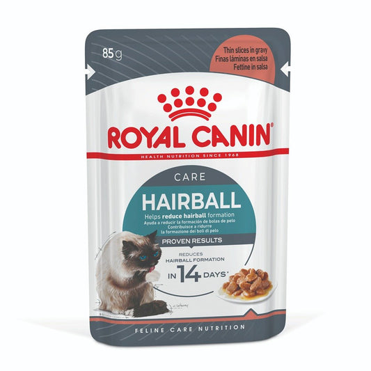 Royal Canin Hairball Care Gravy Adult Wet Cat Food 85g - PetPost Australia