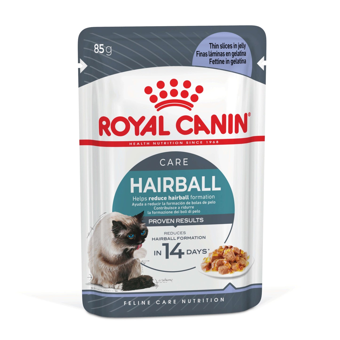 Royal Canin Hairball Care Jelly Adult Wet Cat Food Pouches - PetPost Australia