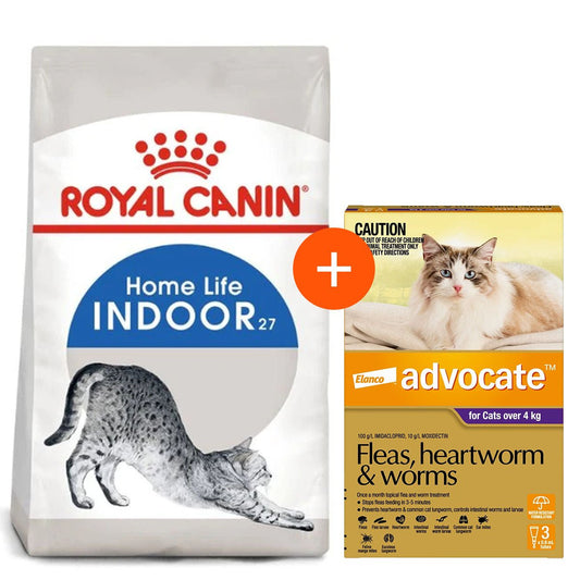 Royal Canin Indoor Adult + Advocate For Cats - PetPost Australia