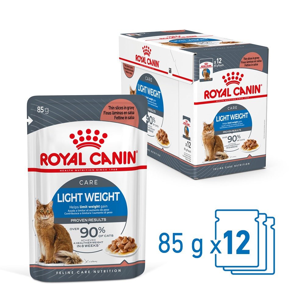 Royal Canin Light Weight Care Gravy Adult Wet Cat Food 85g - PetPost Australia