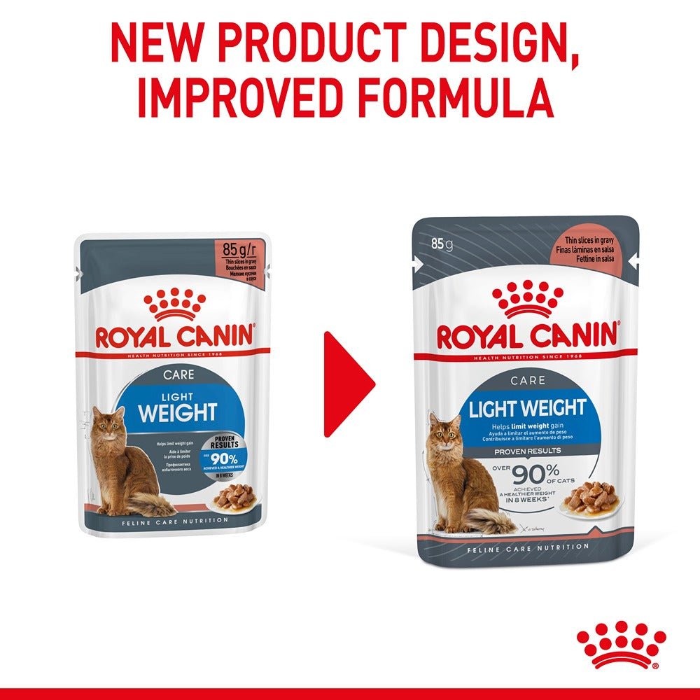 Royal Canin Light Weight Care Gravy Adult Wet Cat Food 85g - PetPost Australia
