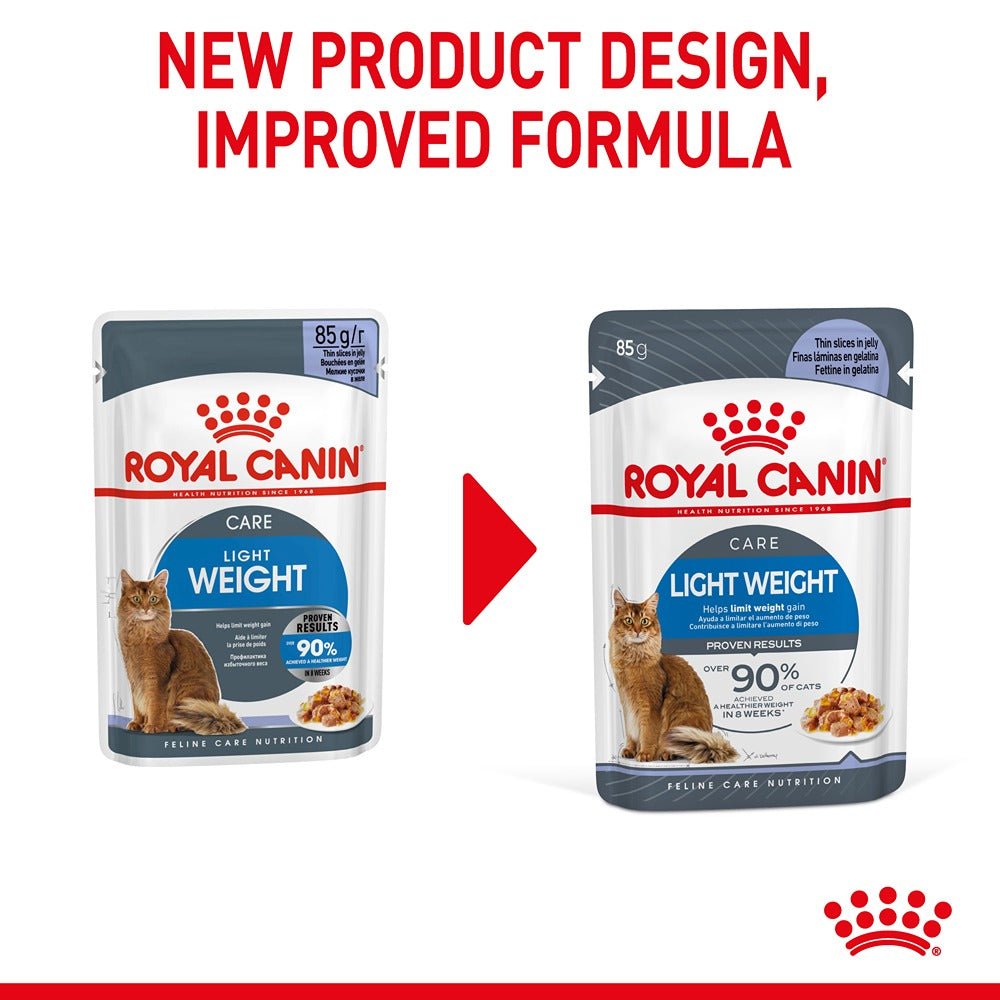 Royal Canin Light Weight Care Jelly Adult Wet Cat Food 85g - PetPost Australia