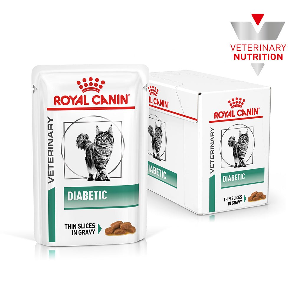 Royal Canin Veterinary Diabetic Adult Wet Cat Food Pouches - PetPost Australia