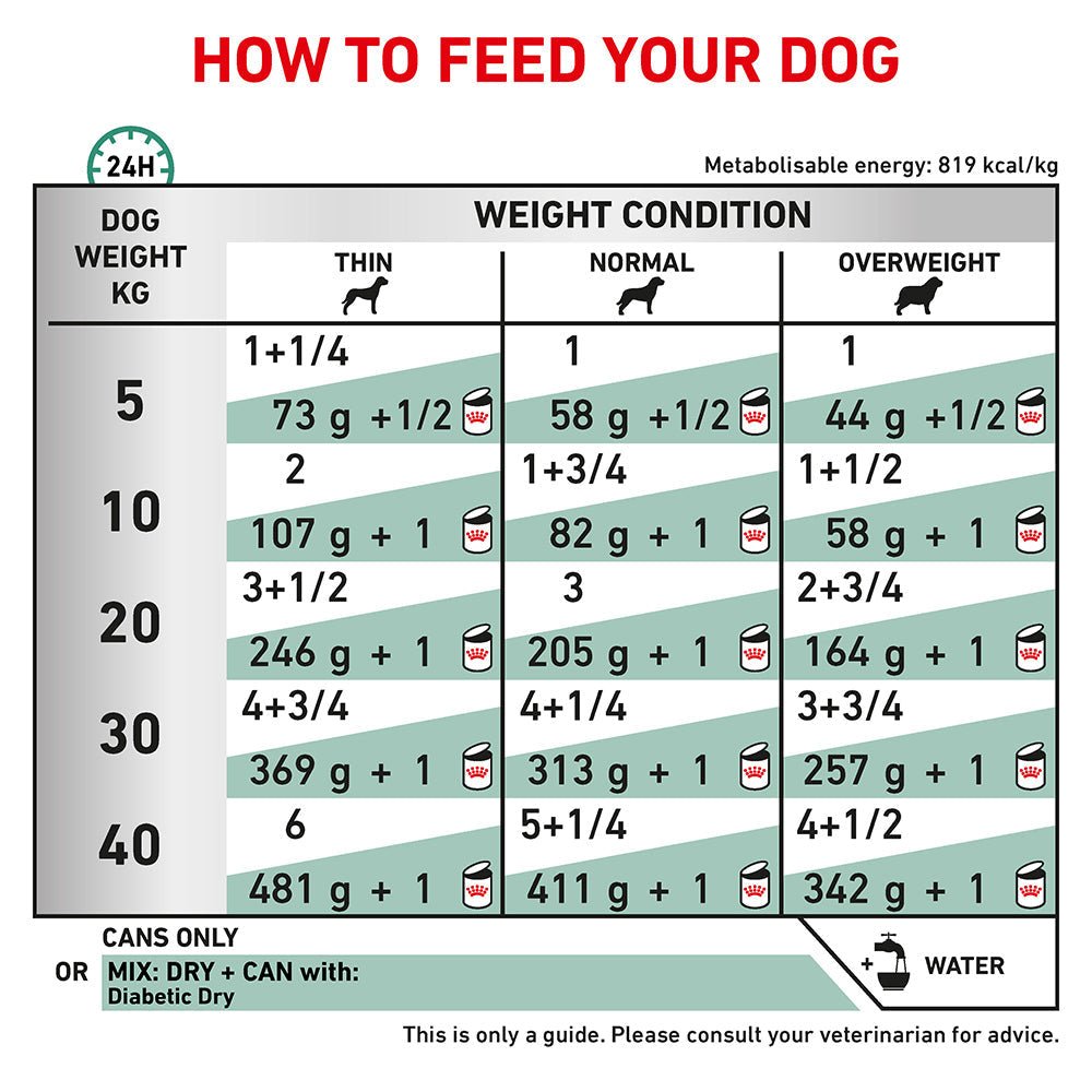 ROYAL CANIN VETERINARY DIET Diabetic Adult Wet Dog Food - PetPost Australia