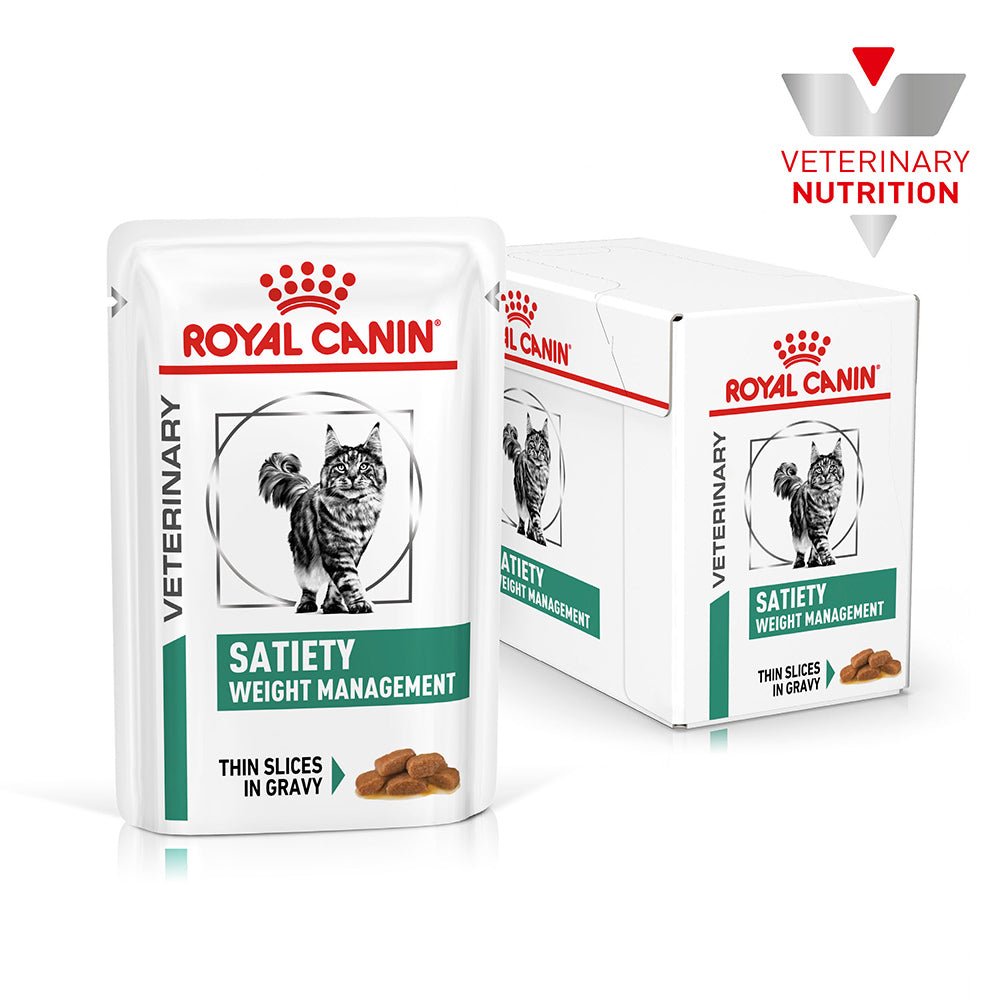 Royal Canin Veterinary Satiety Adult Wet Cat Food Pouches 85G - PetPost Australia