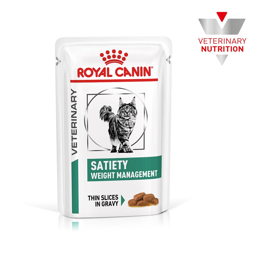 Royal Canin Veterinary Satiety Adult Wet Cat Food Pouches 85G - PetPost Australia