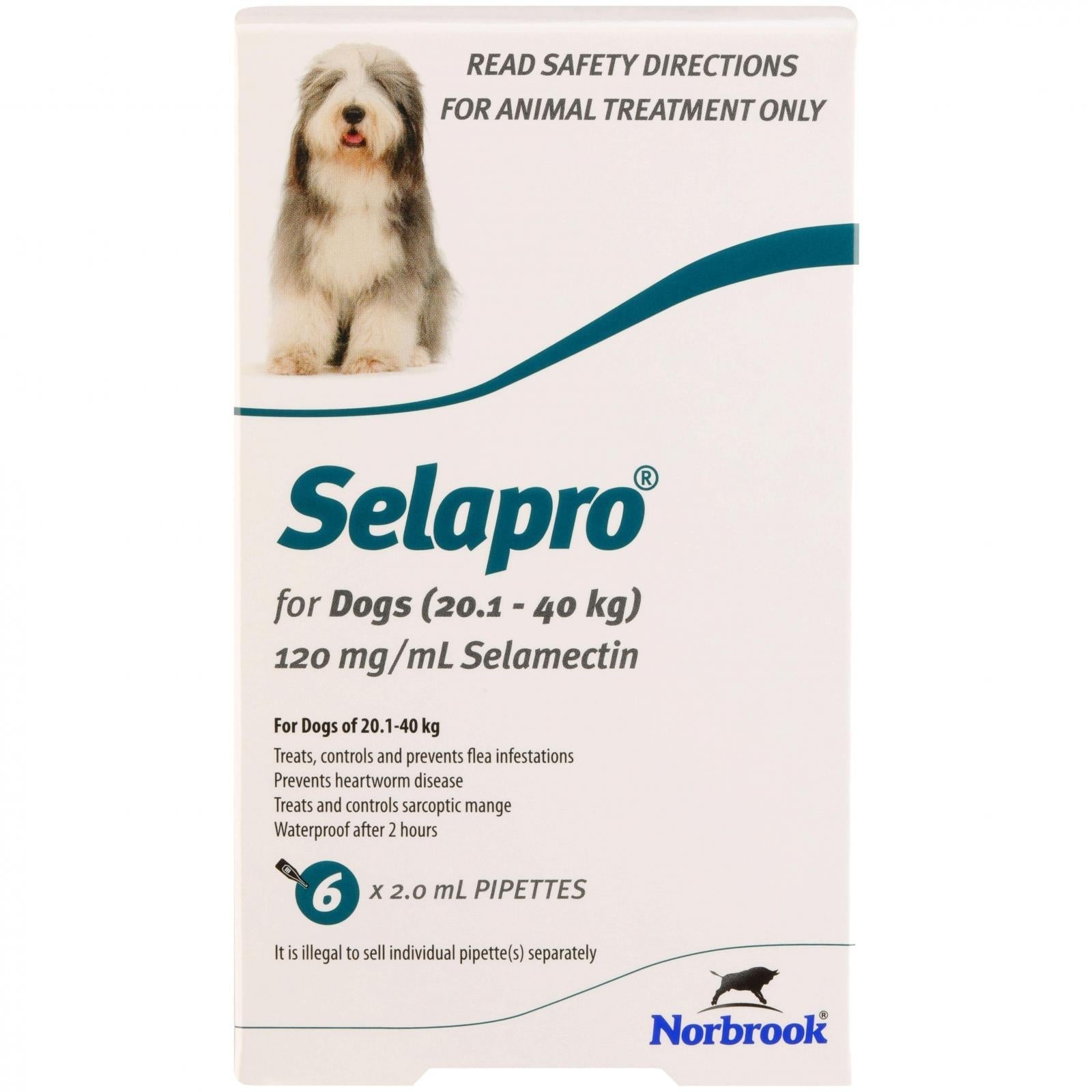 Selapro Flea & Worming Spot On Treatment 20.1-40kg Dog - PetPost Australia