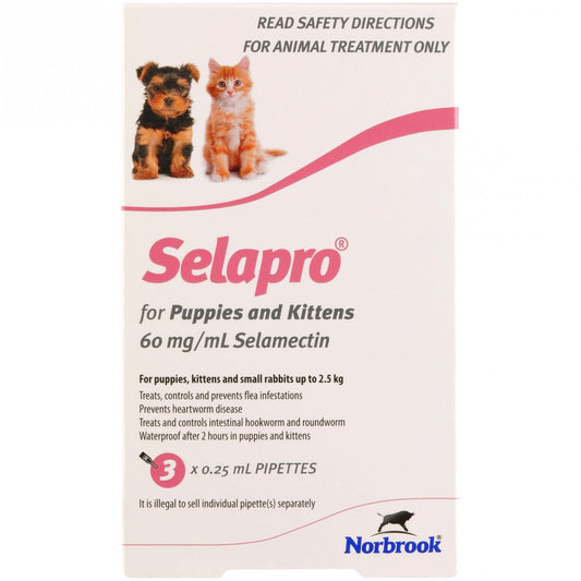 Selapro Spot On Treatment <2.5kg Kitten & Puppy - PetPost Australia