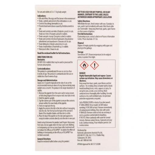 Selapro Spot On Treatment For Cats - PetPost Australia