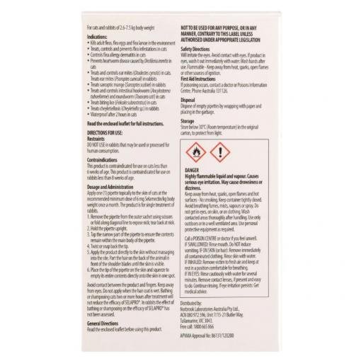 Selapro Spot On Treatment For Cats - PetPost Australia