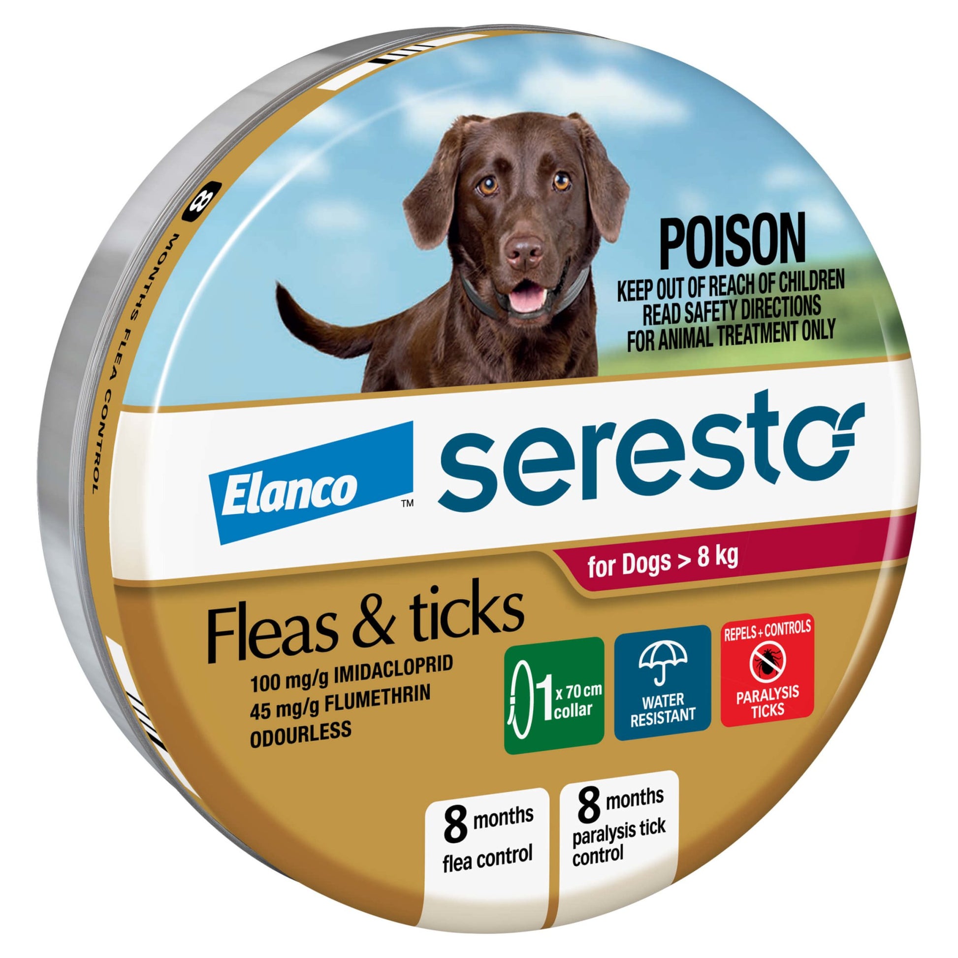 Seresto Tick & Flea Collar Large Dog >8kg - PetPost Australia