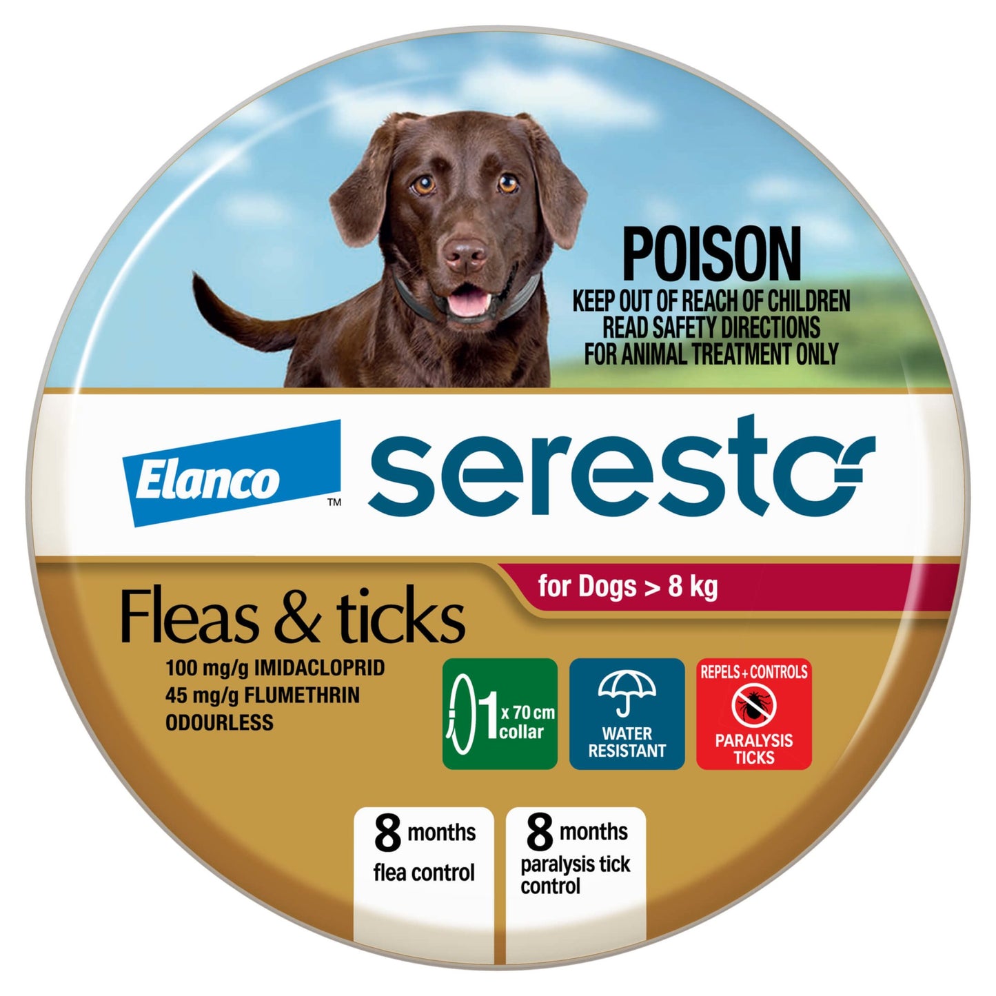 Seresto Tick & Flea Collar Large Dog >8kg - PetPost Australia