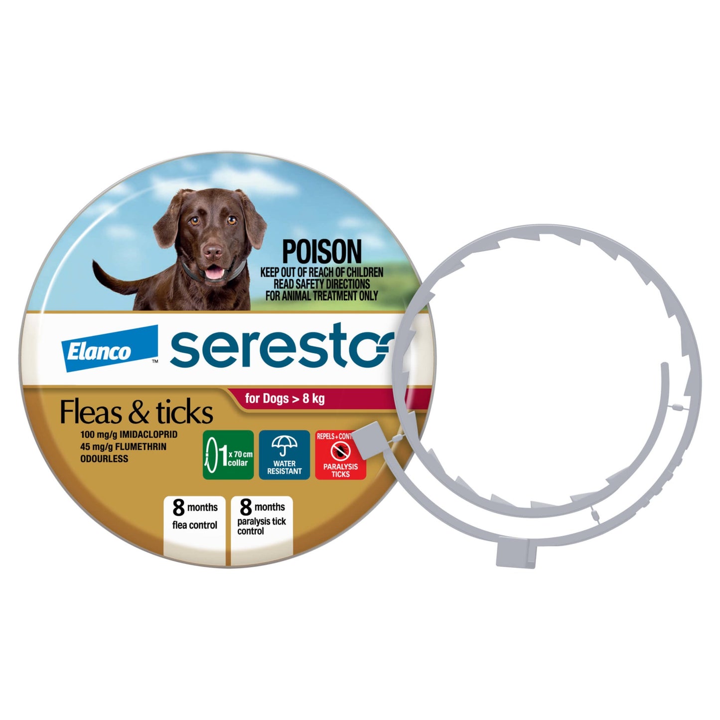 Seresto Tick & Flea Collar Large Dog >8kg - PetPost Australia