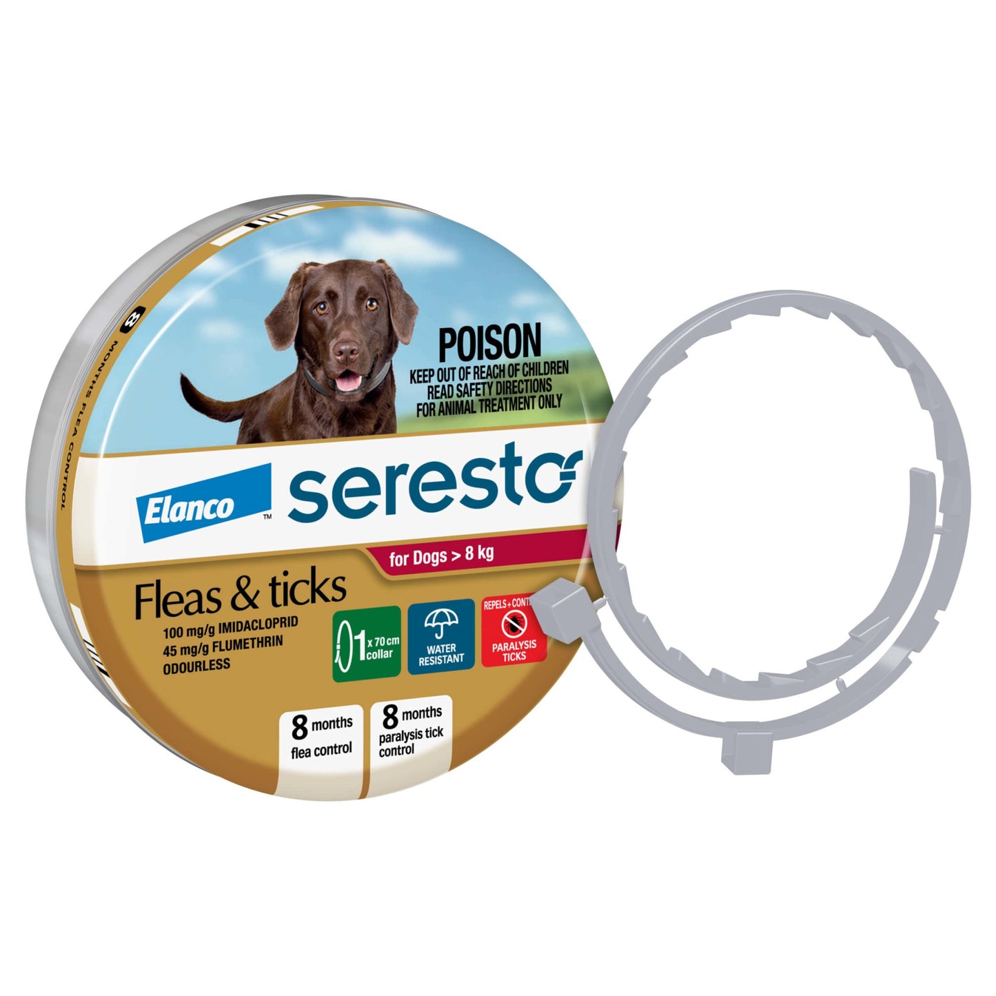 Seresto Tick & Flea Collar Large Dog >8kg - PetPost Australia