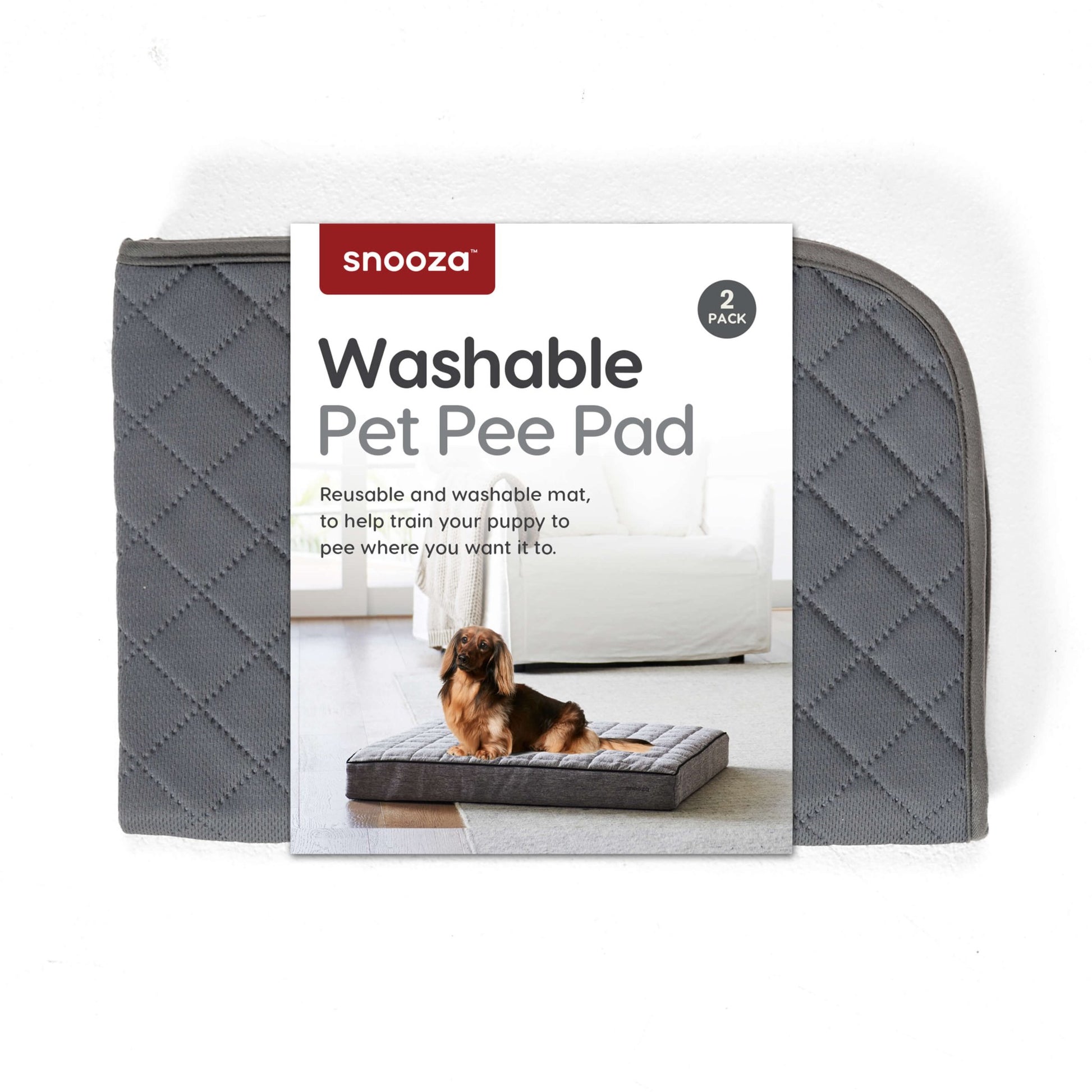 Snooza Washable Pee Pad Dark Grey 2pk - PetPost Australia