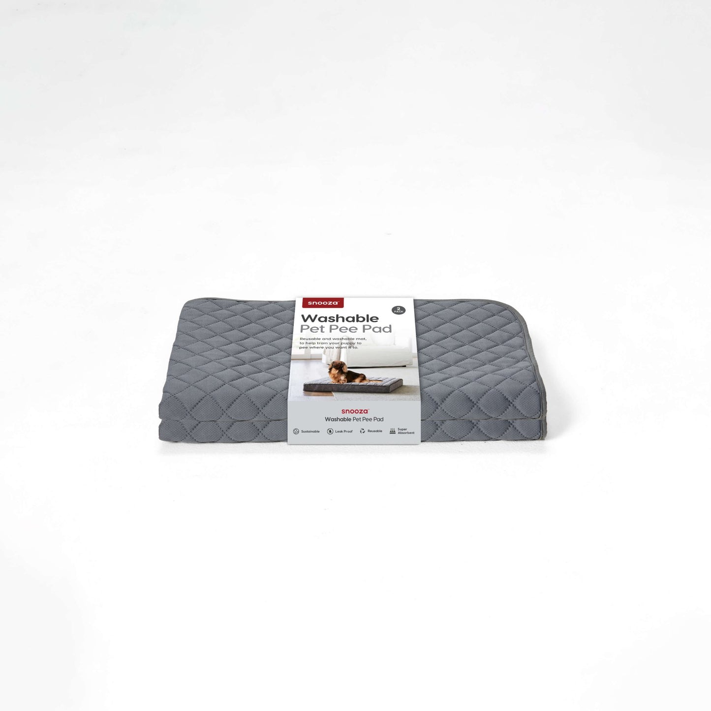 Snooza Washable Pee Pad Dark Grey 2pk - PetPost Australia