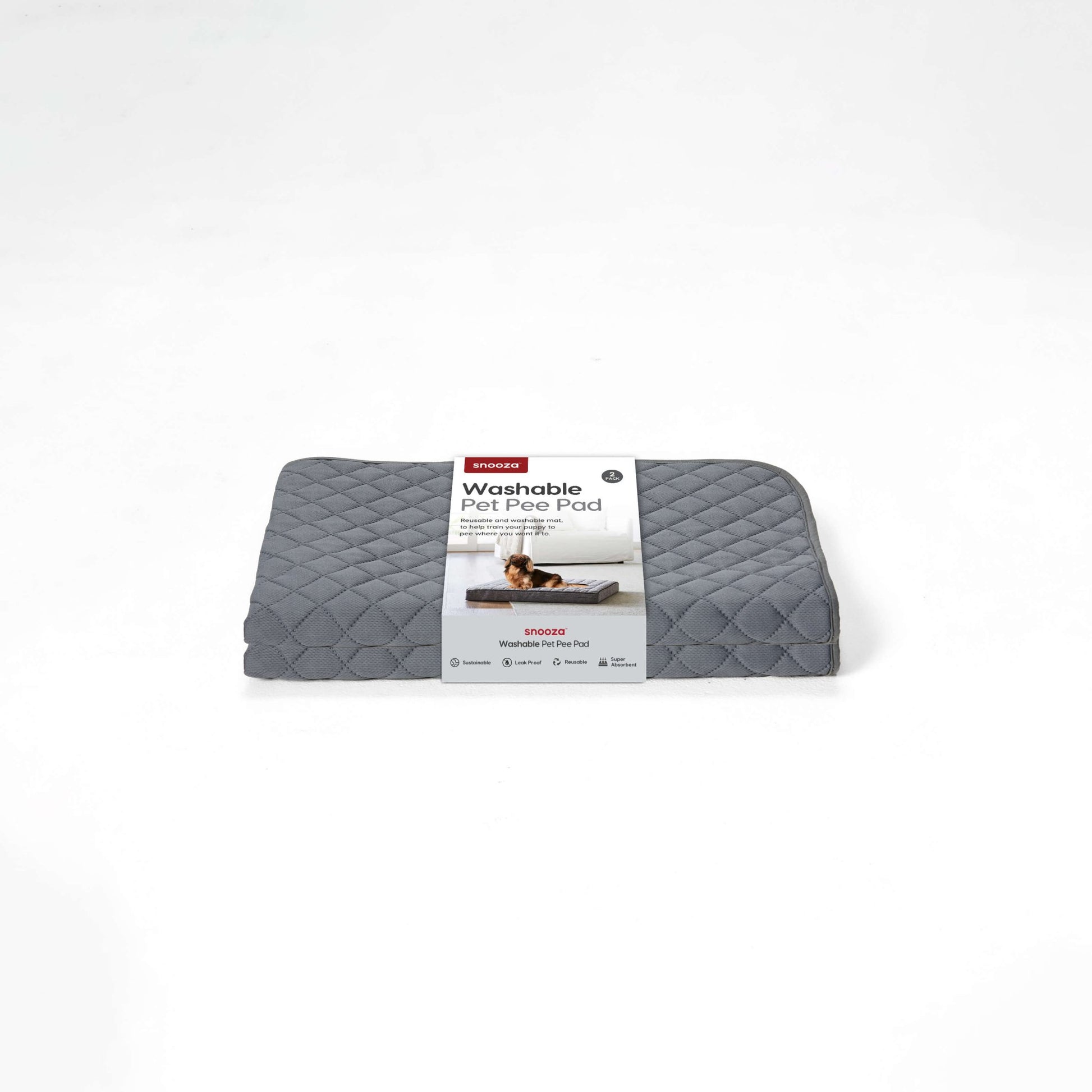Snooza Washable Pee Pad Dark Grey 2pk - PetPost Australia