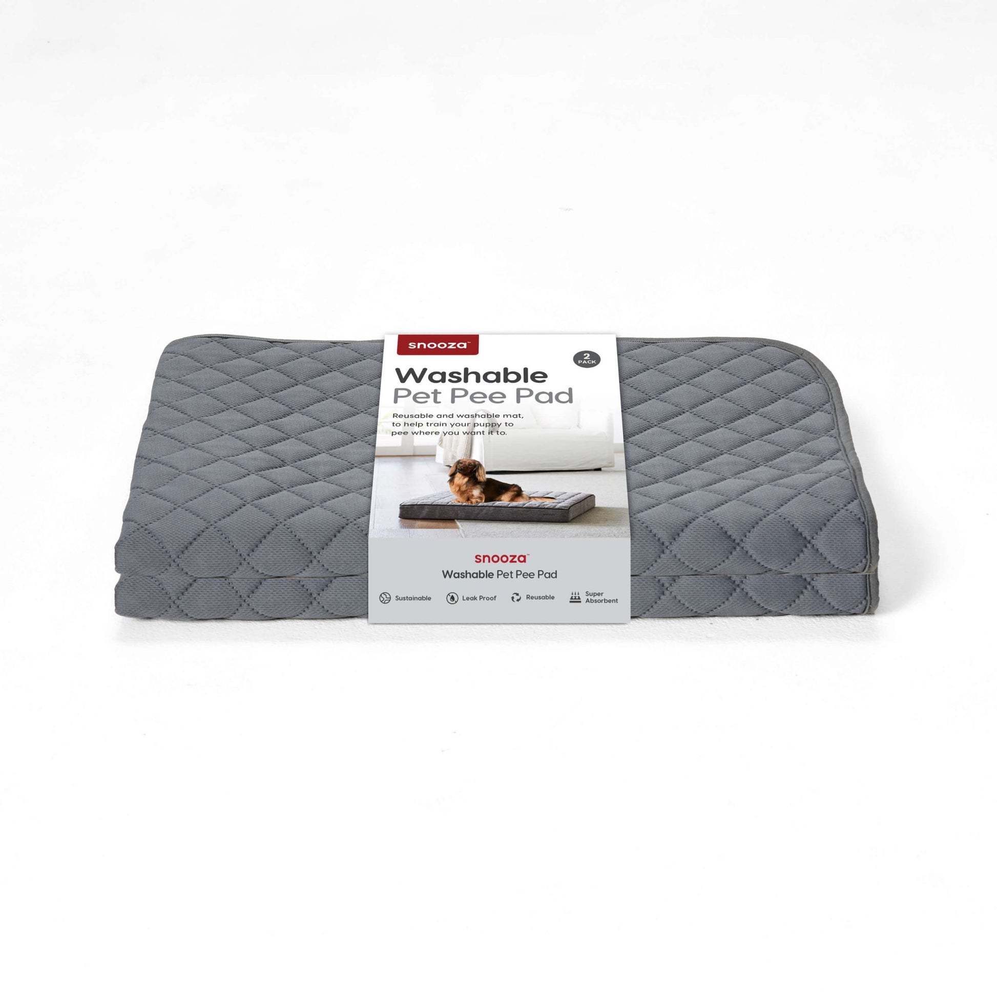 Snooza Washable Pee Pad Dark Grey 2pk - PetPost Australia