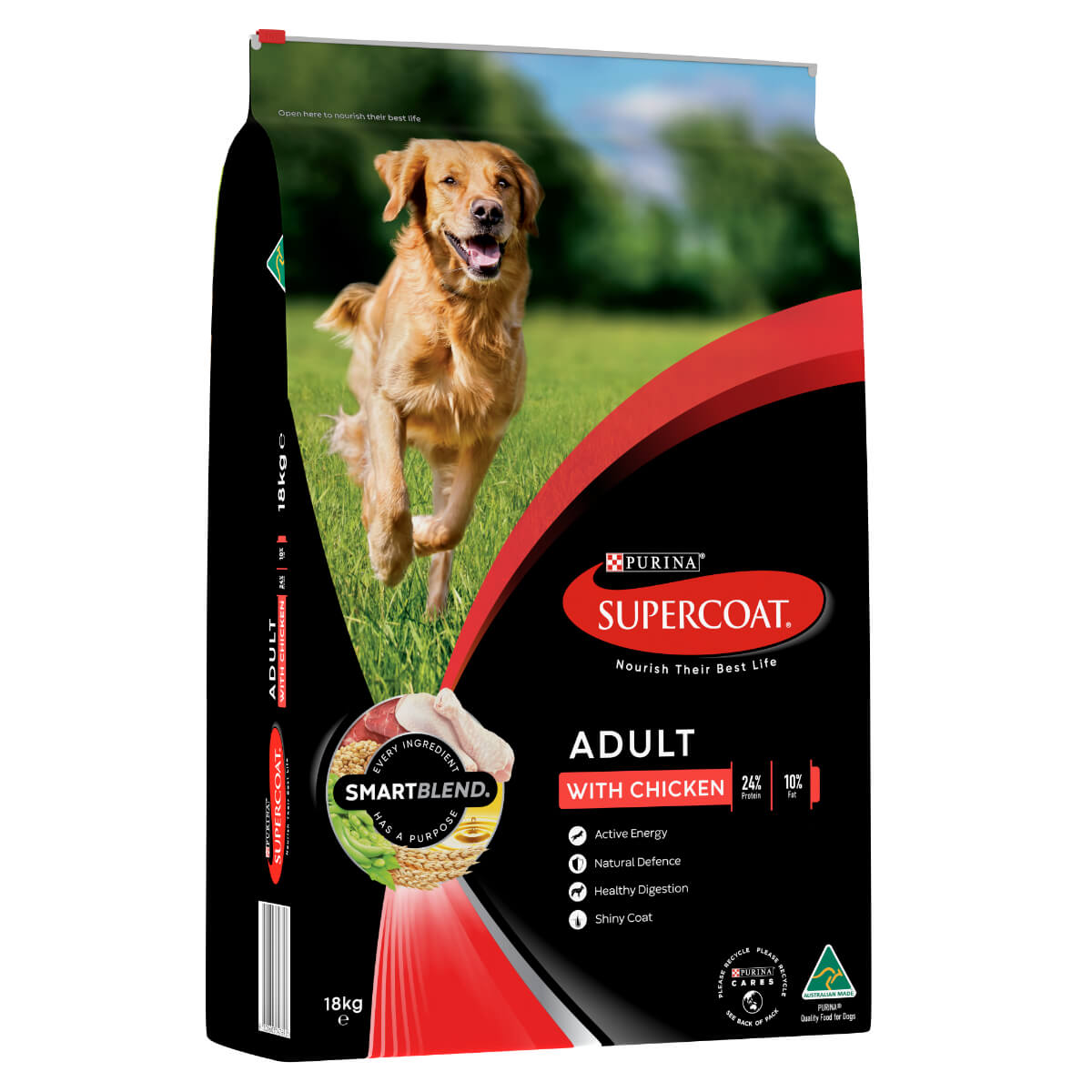 Supercoat Adult Chicken Dry Dog Food 18kg - PetPost Australia