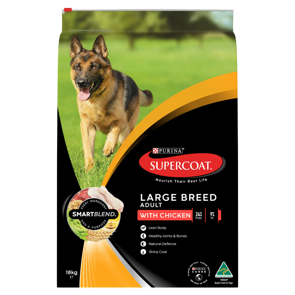 Supercoat Large Breed Adult Chicken Dry Dog Food 18kg - PetPost Australia