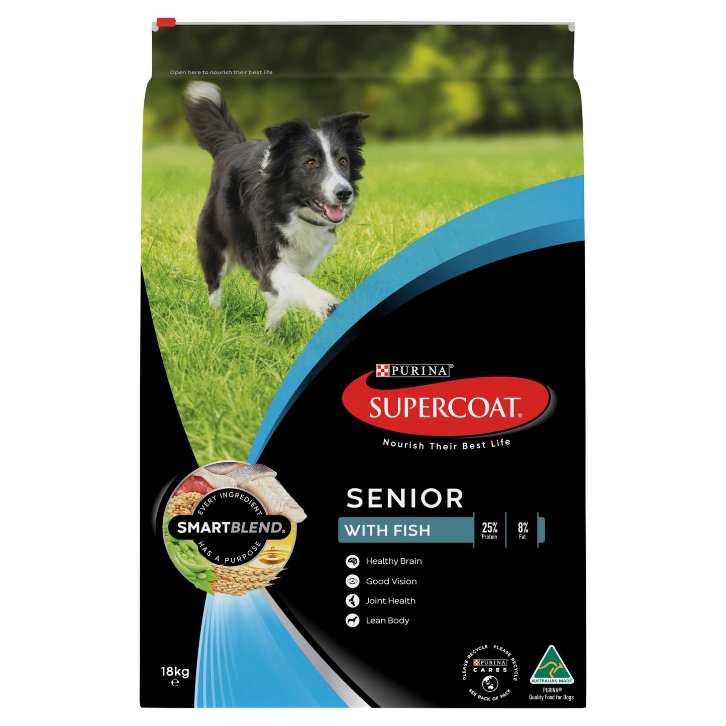 Supercoat Senior Fish Dry Dog Food 18kg - PetPost Australia