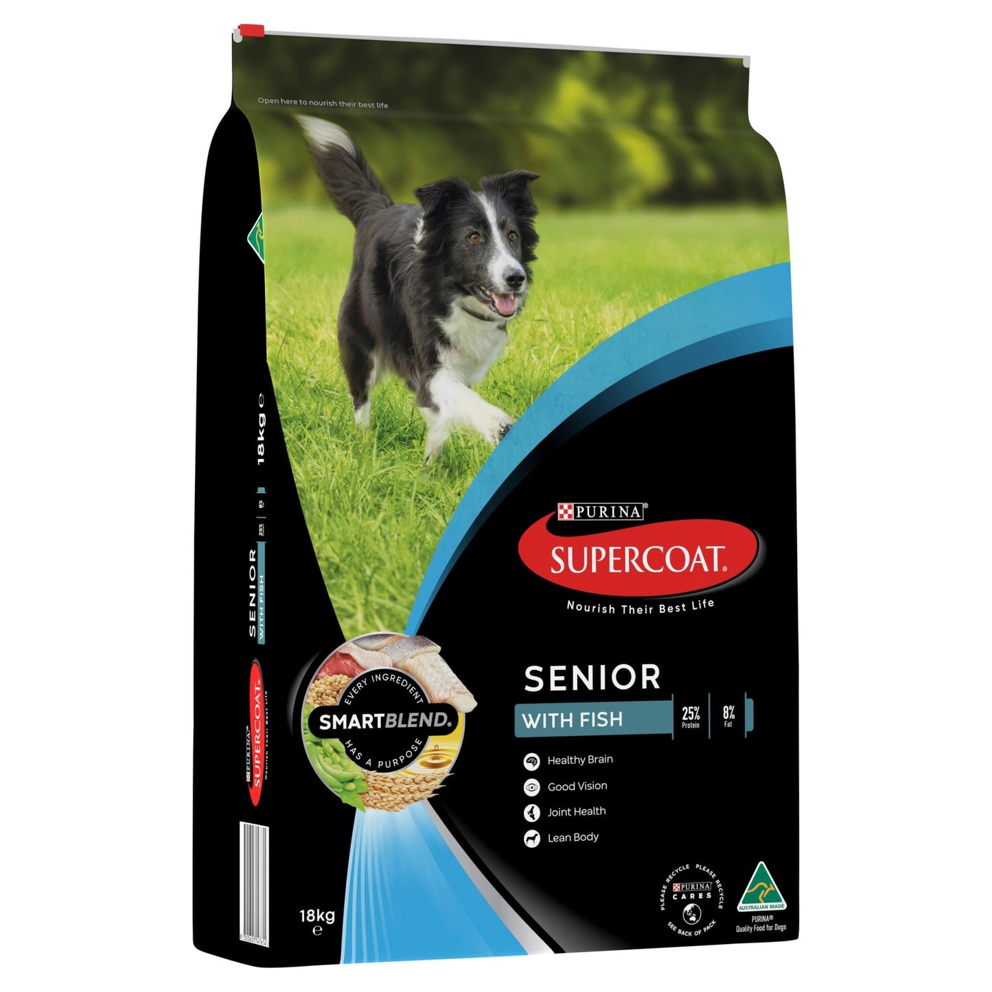 Supercoat Senior Fish Dry Dog Food 18kg - PetPost Australia