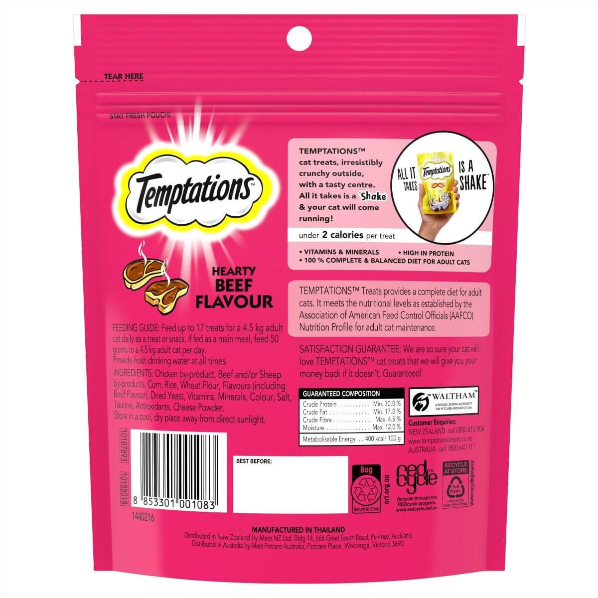 Temptations Hearty Beef Cat Treats - PetPost Australia