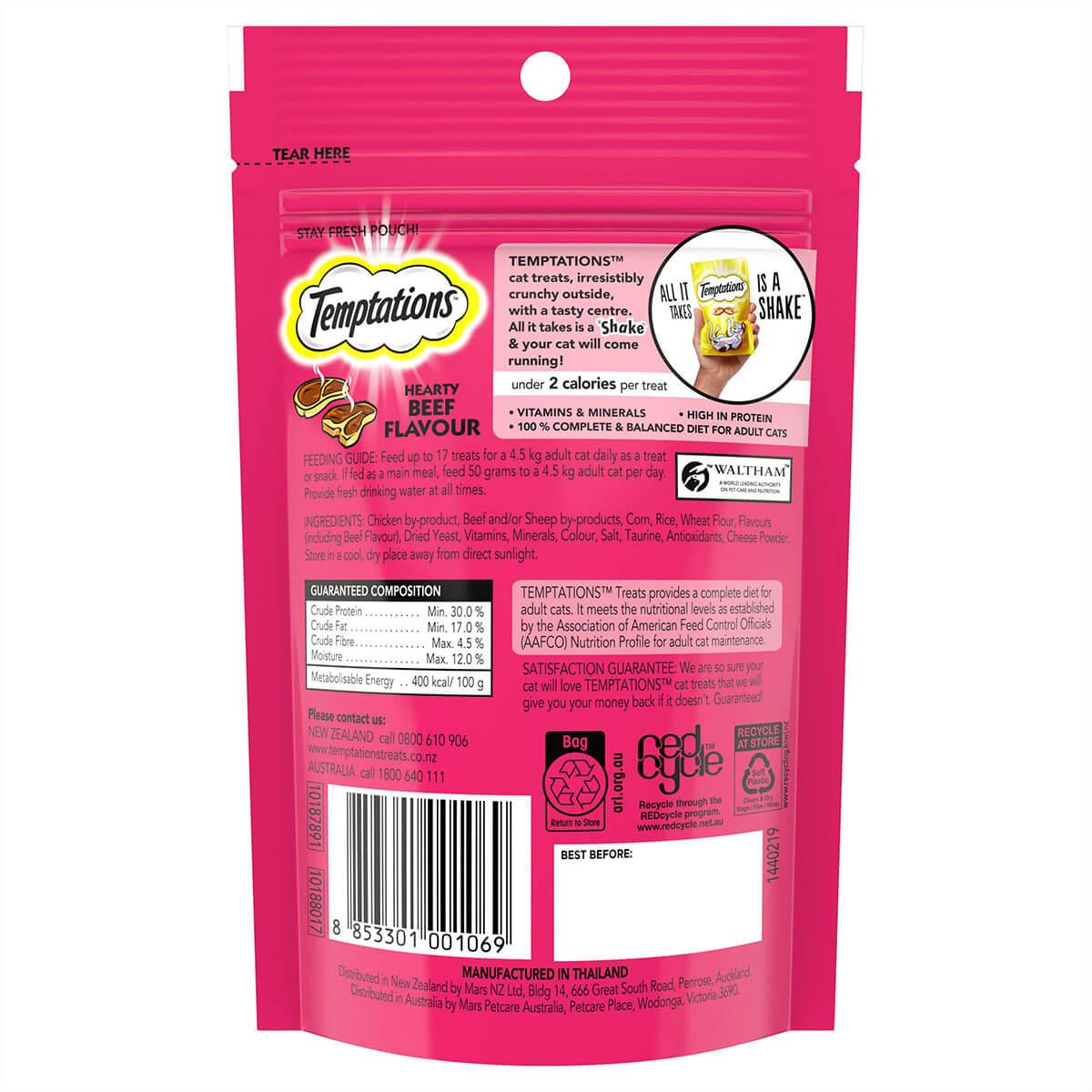 Temptations Hearty Beef Cat Treats - PetPost Australia