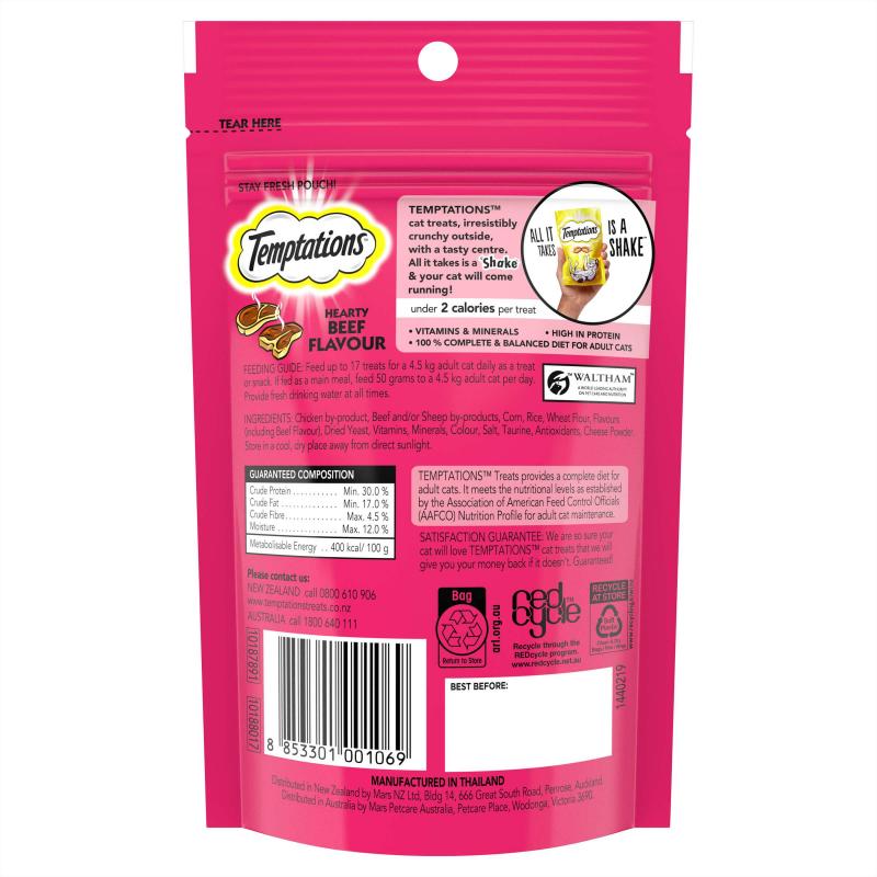 Temptations Hearty Beef Cat Treats - PetPost Australia