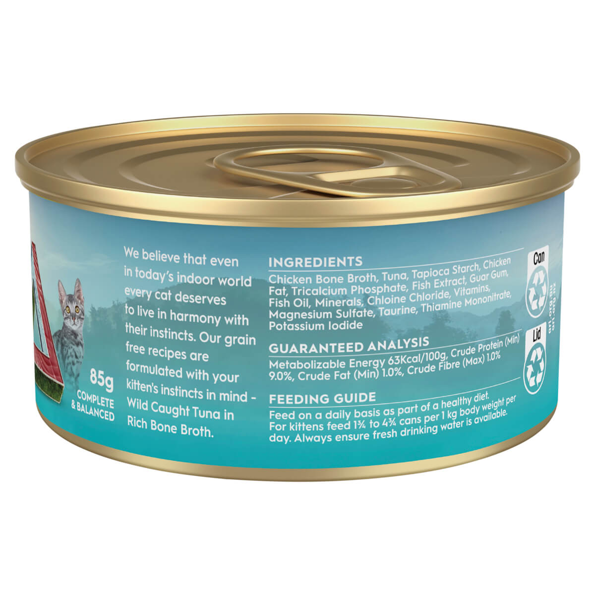 Trilogy Kitten Tuna in Bone Broth Wet Cat Food 85g - PetPost Australia