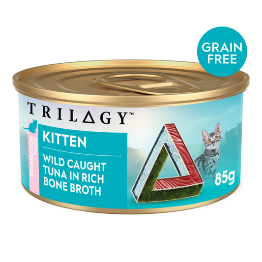 Trilogy Kitten Tuna in Bone Broth Wet Cat Food 85g - PetPost Australia